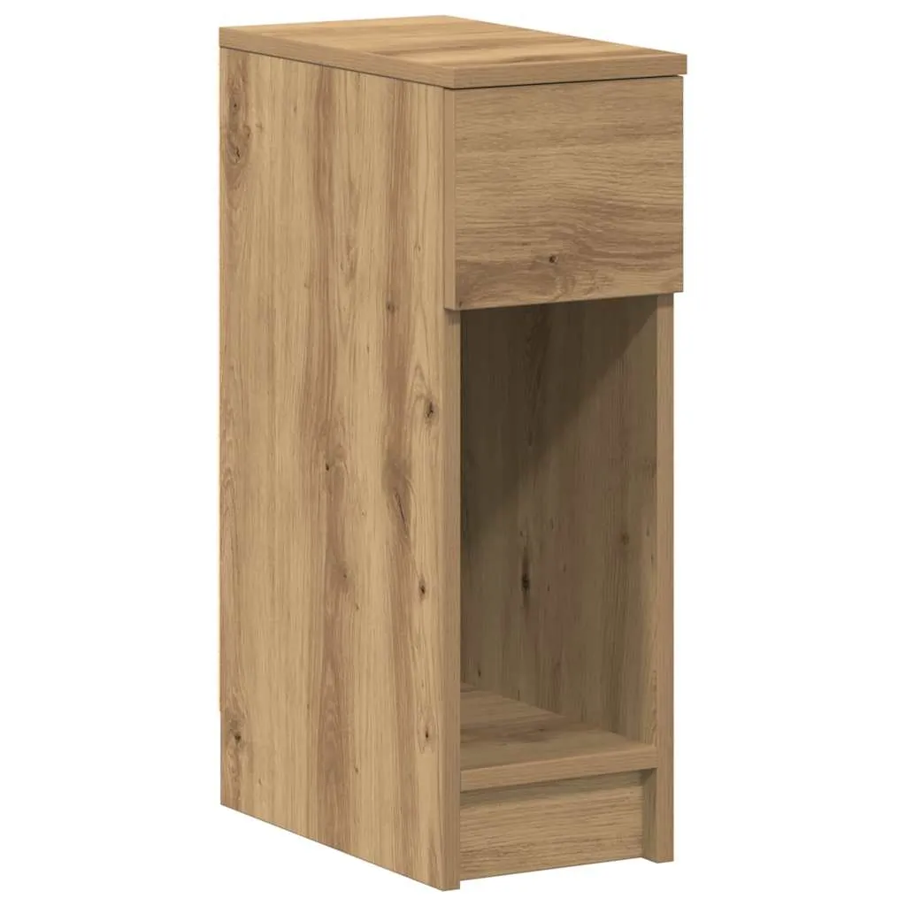vidaXL Nattskap med Skuff artisan eik 20x36x60 cm