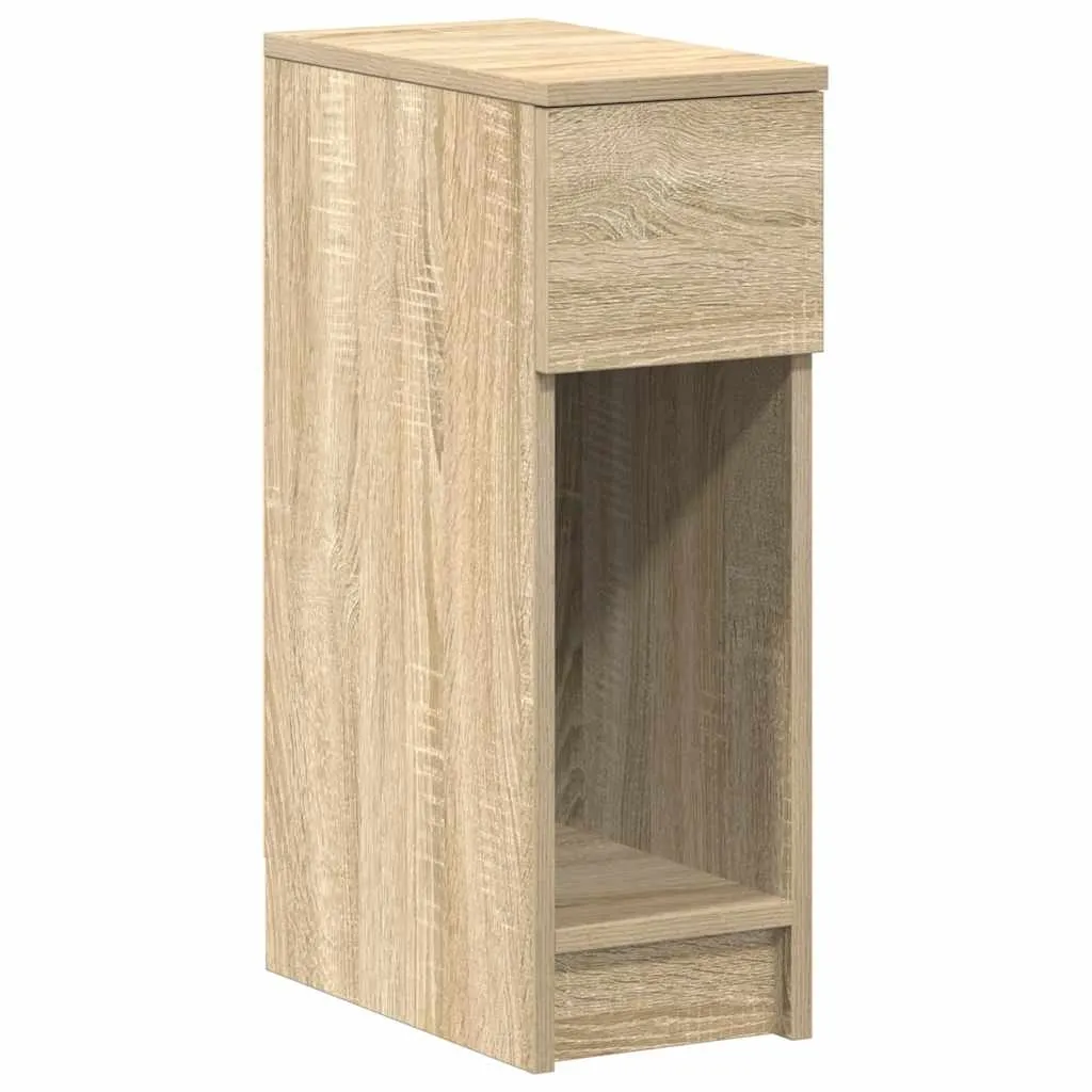 vidaXL Nattbord med skuff sonoma eik 20x36x60 cm
