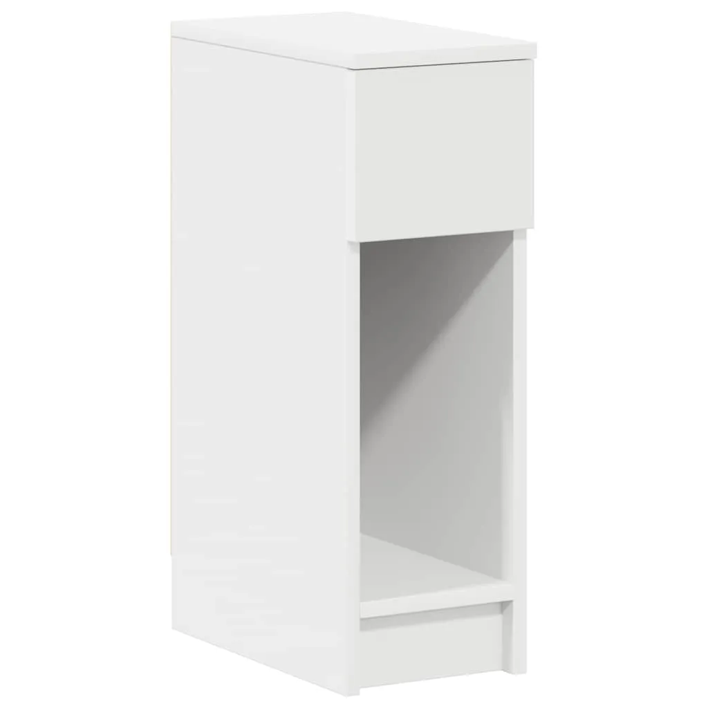vidaXL Nattbord med skuff hvit 20x36x60 cm
