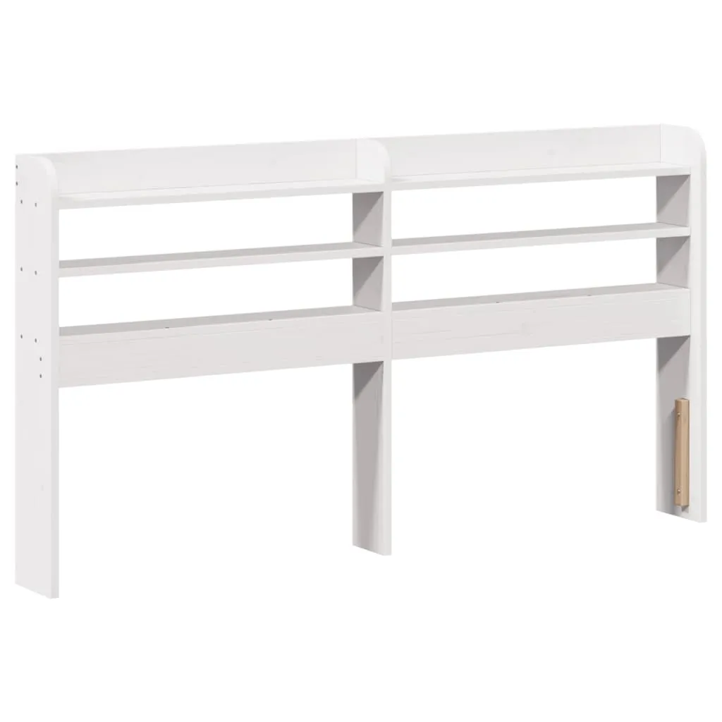 vidaXL Hodegavl med hyller hvit 150 cm heltre furu