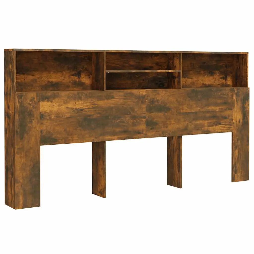 vidaXL Sengegavlskap røkt eik 200x19x103,5 cm