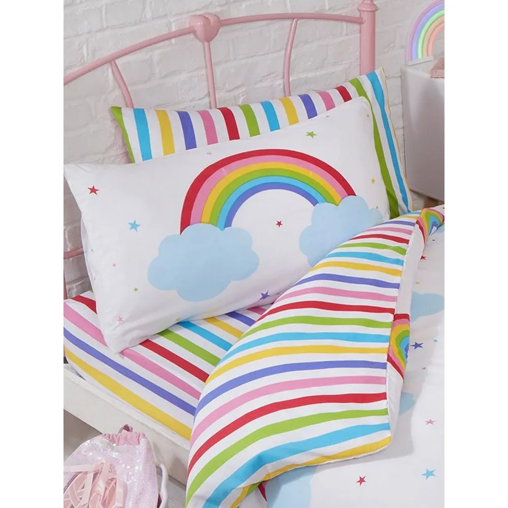 Bedding & Beyond Childrens/Kids Rainbow Duvet Cover Set