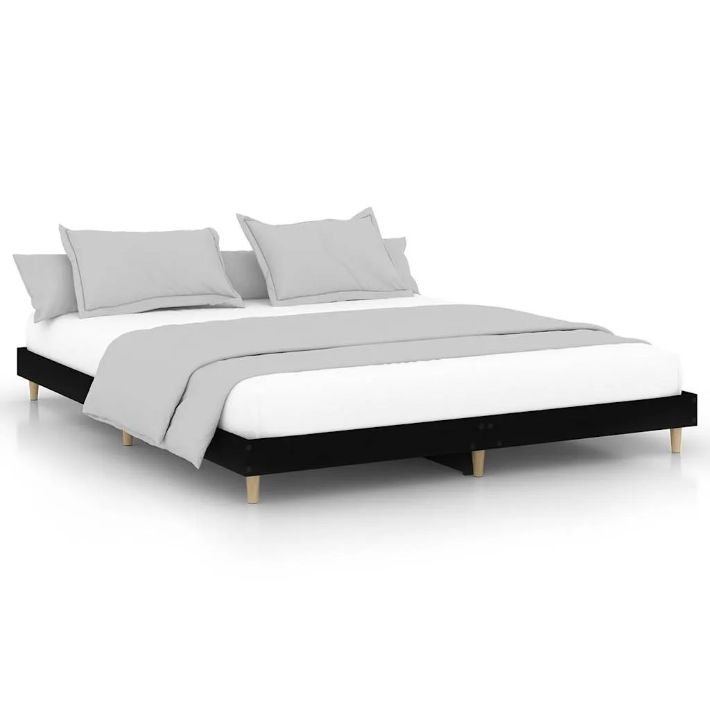vidaXL Sengeramme svart 120x200 cm konstruert tre