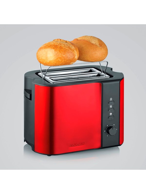 SEVERIN Brødrister AT 2217 - red metallic/black