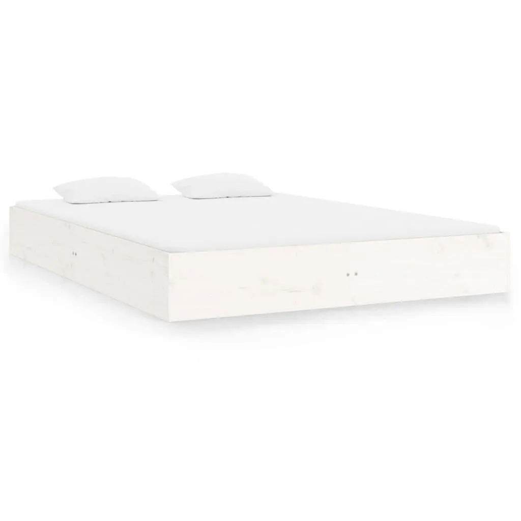 vidaXL Sengeramme hvit heltre 120x200 cm