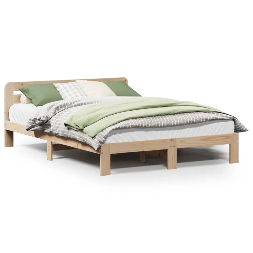 vidaXL Sengeramme uten madrass 120x200 cm heltre furu