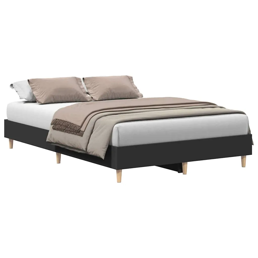 vidaXL Sengeramme uten madrass svart 120x190 cm konstruert tre