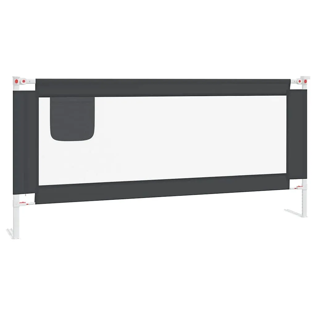 vidaXL Sengehest småbarn mørkegrå 200x25 cm stoff