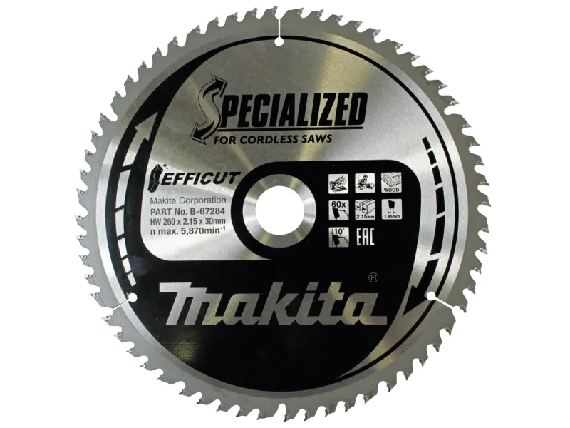 Makita B-67284, 26 cm, 3 cm, 2,15 mm, 5870 RPM, 1 stykker