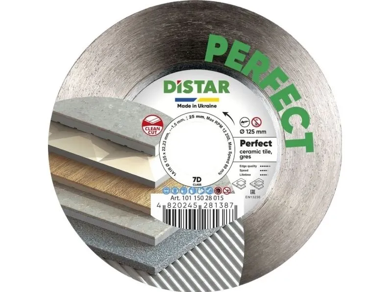 Distar Diamantskive Distar 1A1R 125x22,23H Perfekt
