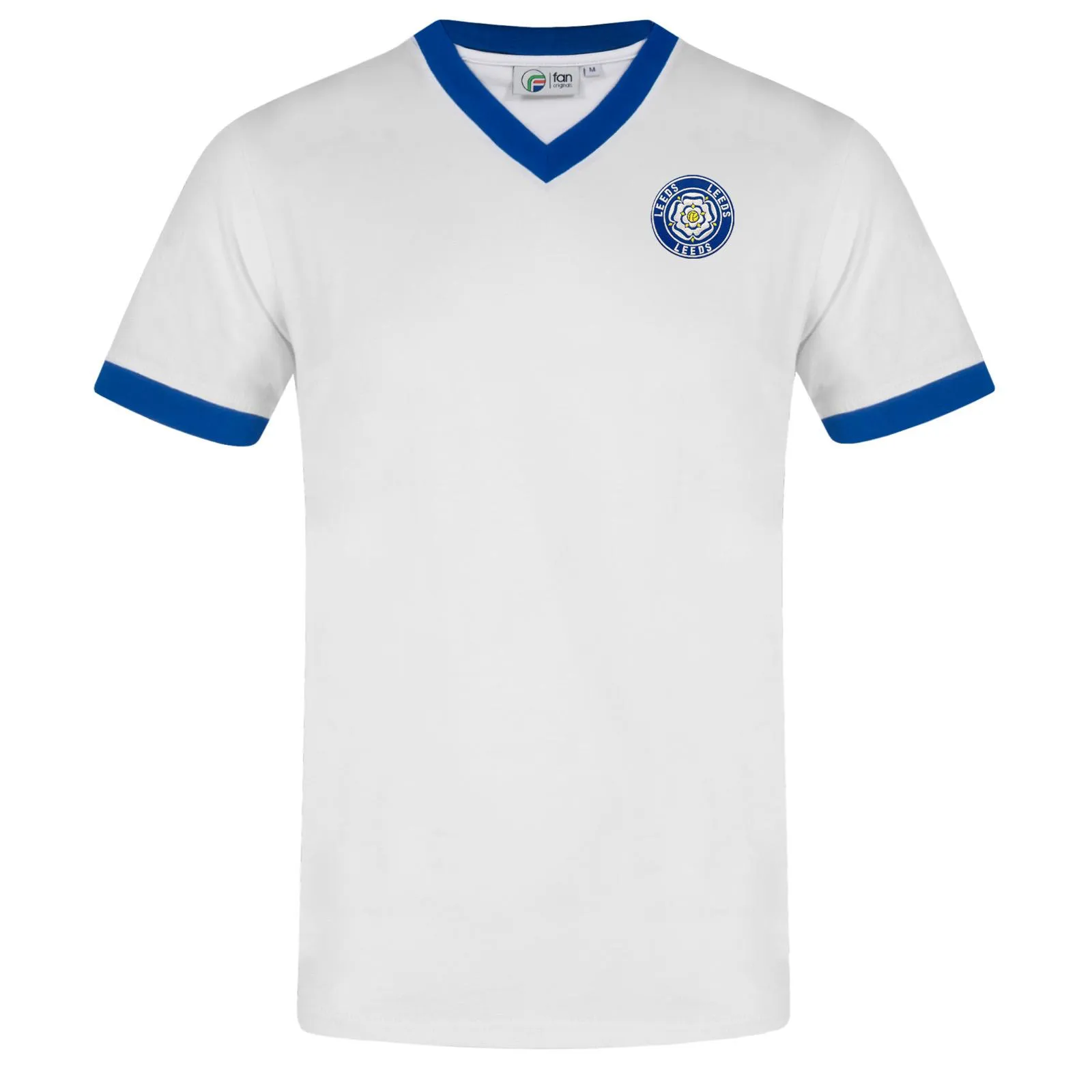 Fan Originals Mens Leeds Retro V Neck T-Shirt