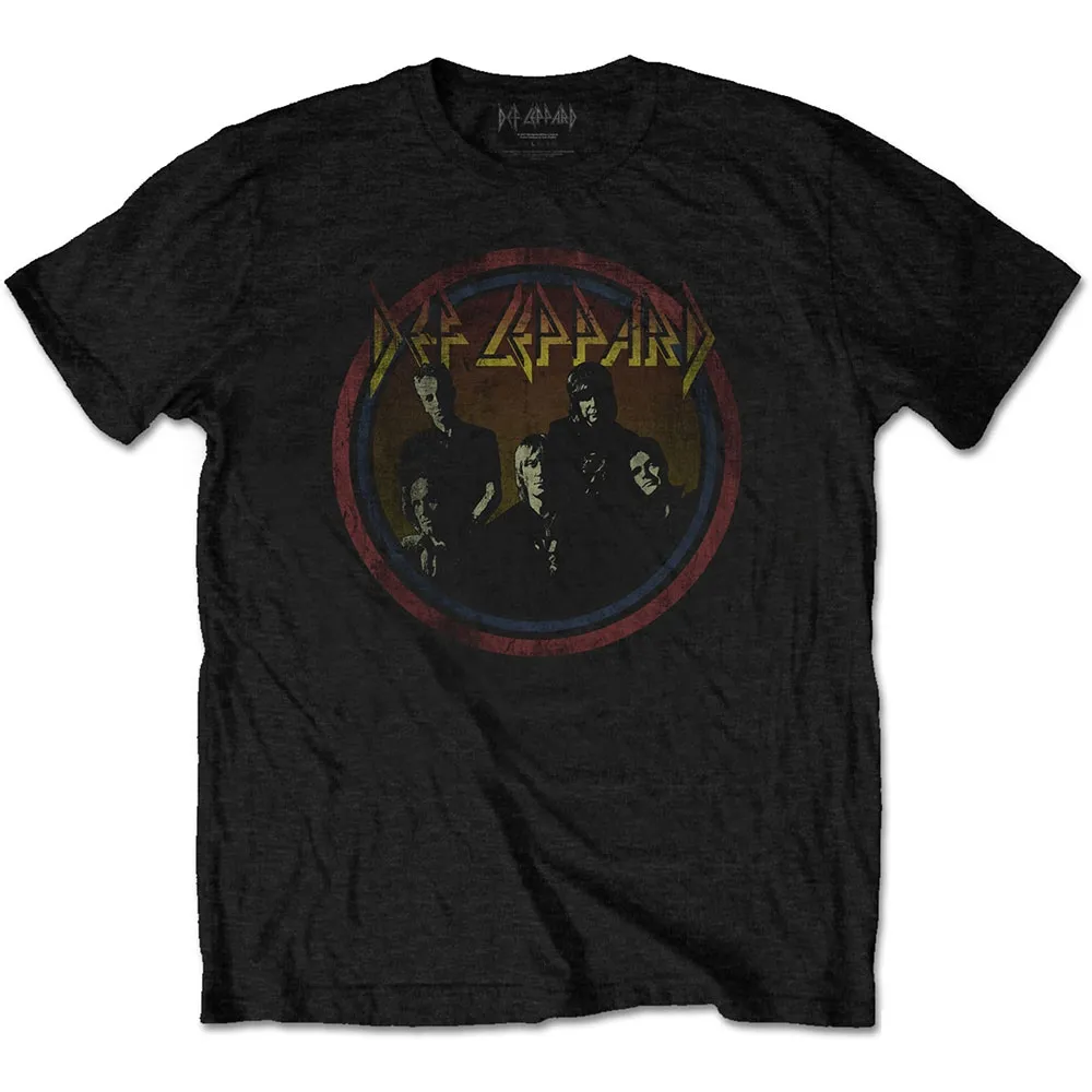Def Leppard Unisex T-Shirt: Vintage Circle (Medium)