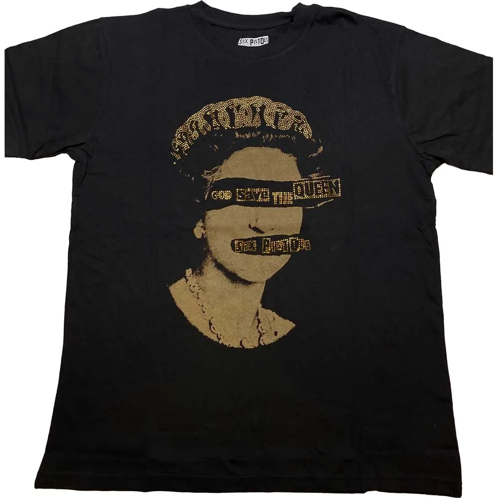 The Sex Pistols Unisex T-skjorte: God Save The Queen (Diamante) (Large)