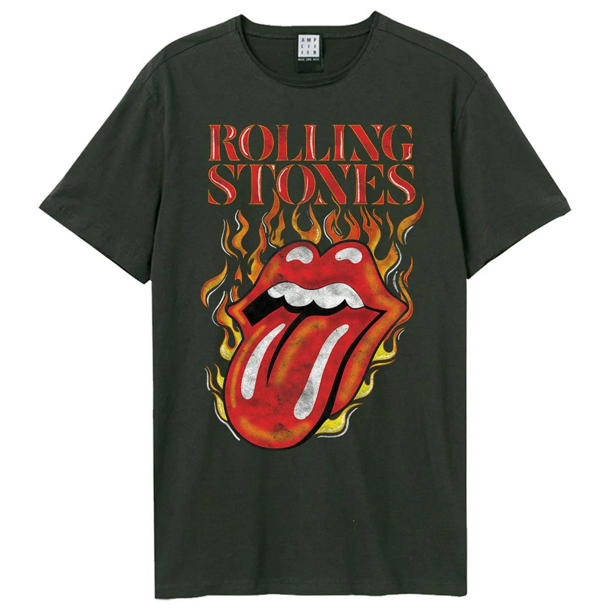 Amplified Unisex Adult Hot Tongue The Rolling Stones T-Shirt