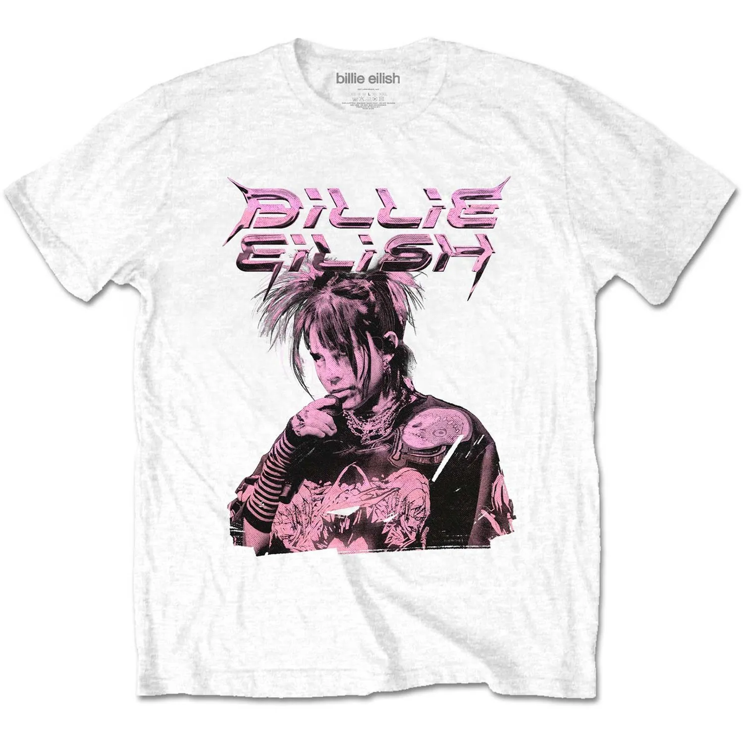 Billie Eilish Unisex T-Shirt: Purple Illustration (Small)