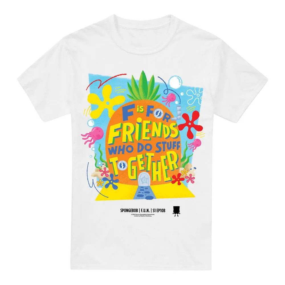 SpongeBob SquarePants Mens Friends Pineapple T-Shirt