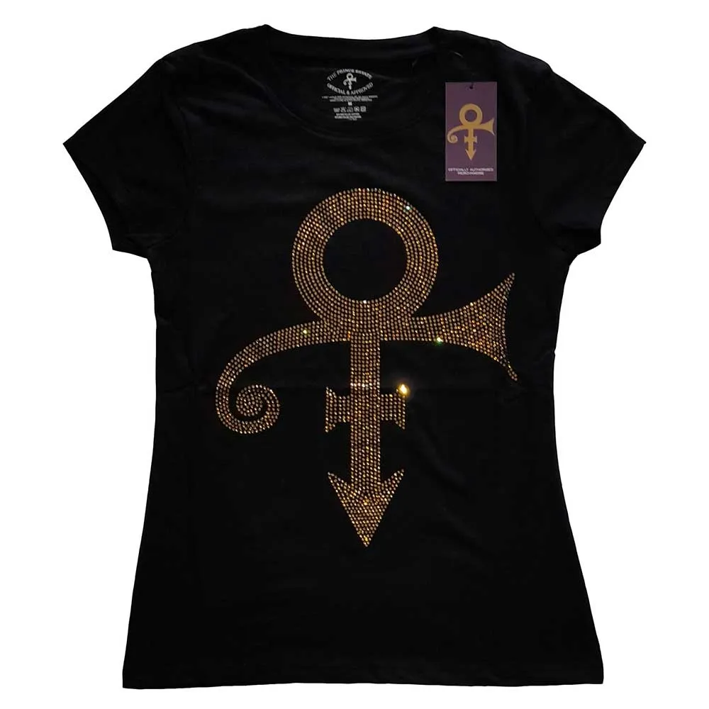 Prince Dame T-skjorte: Gullsymbol (Diamant) (X-Large)
