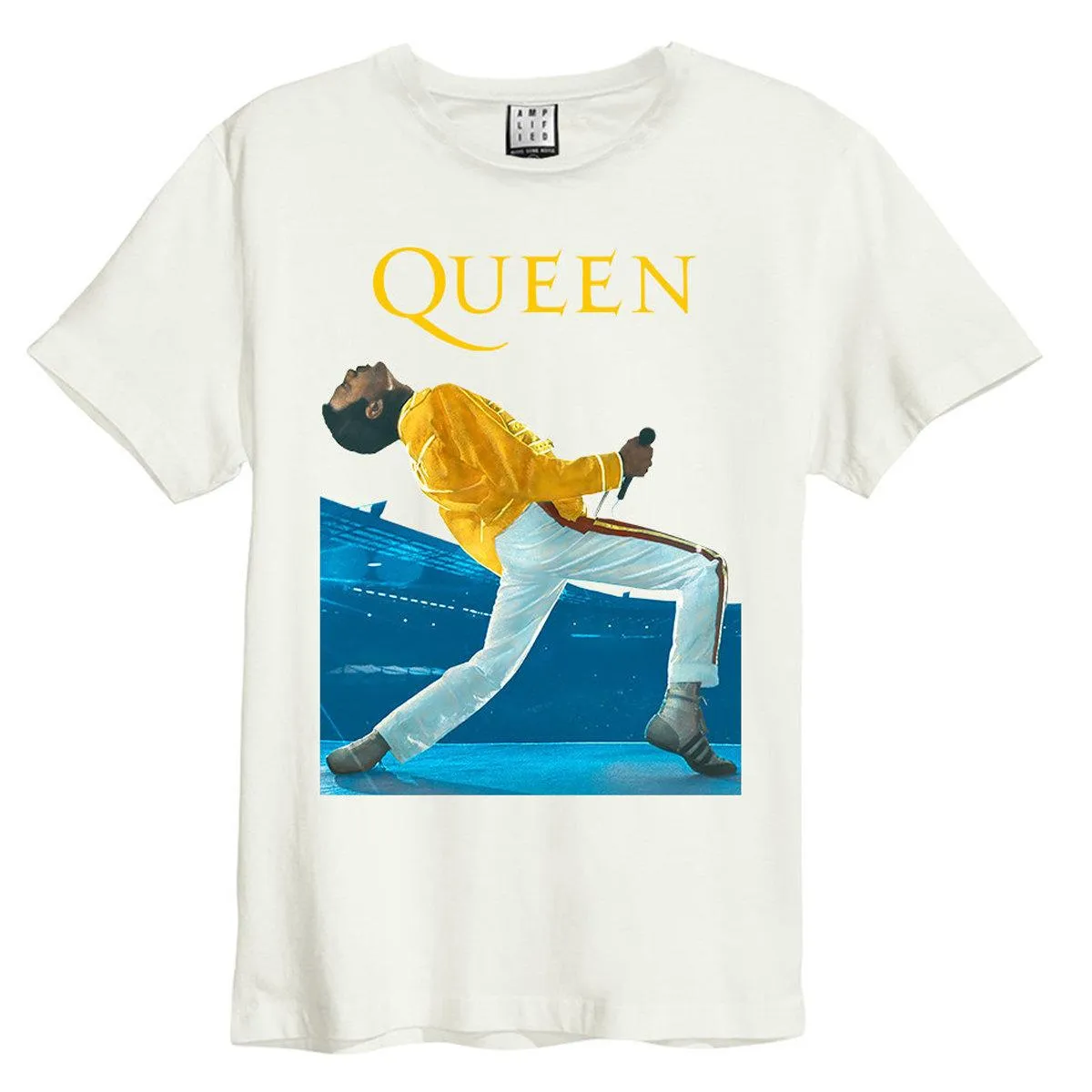 Amplified Unisex Adult Freddie Mercury Triangle Queen T-Shirt