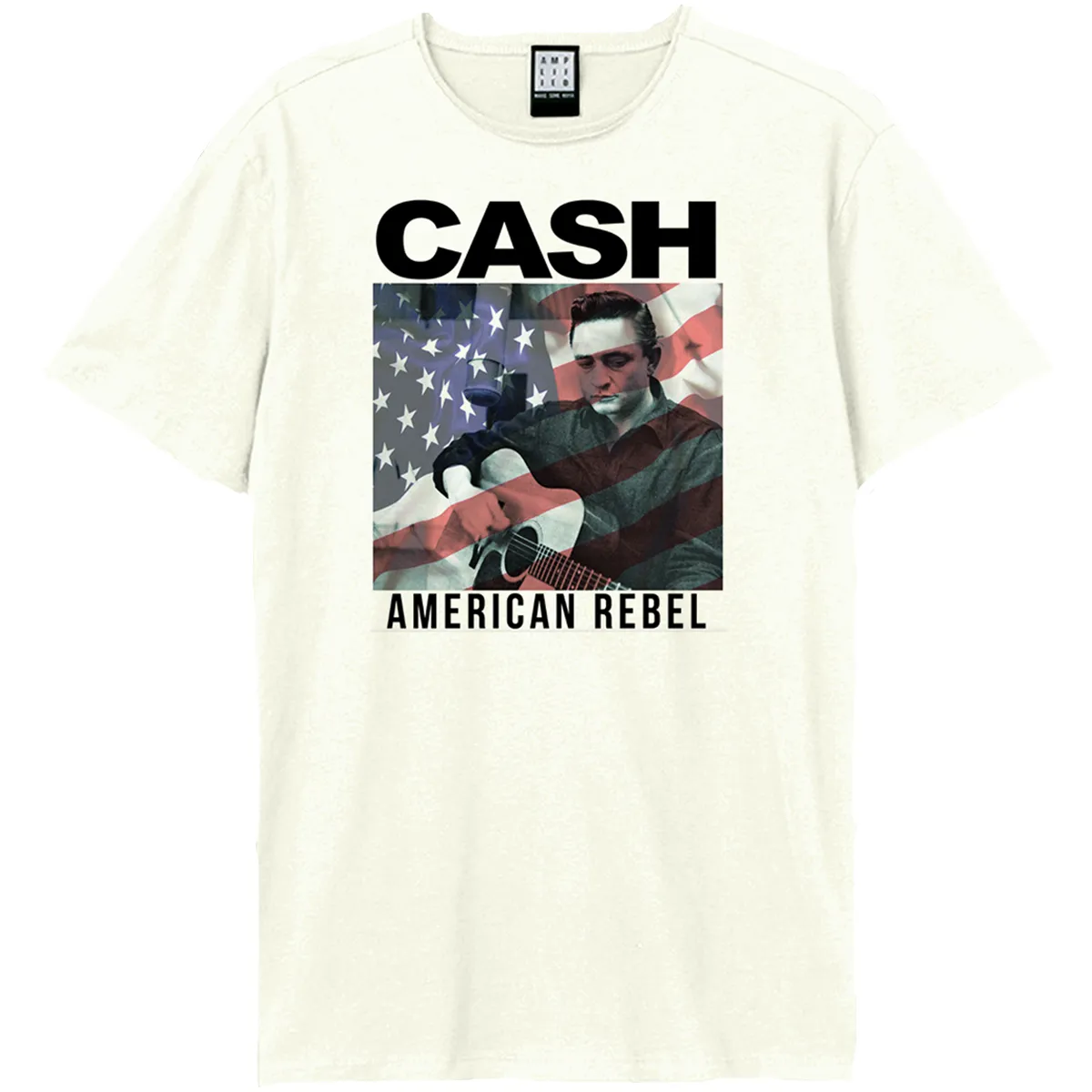 Amplified Unisex Adult American Rebel Johnny Cash T-Shirt