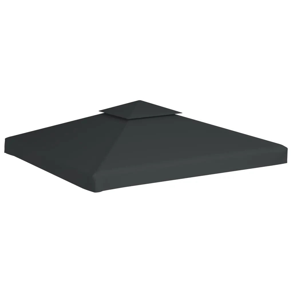 vidaXL Erstatningstrekk for paviljong 310 g/m² mørkegrå 3 x 3 m