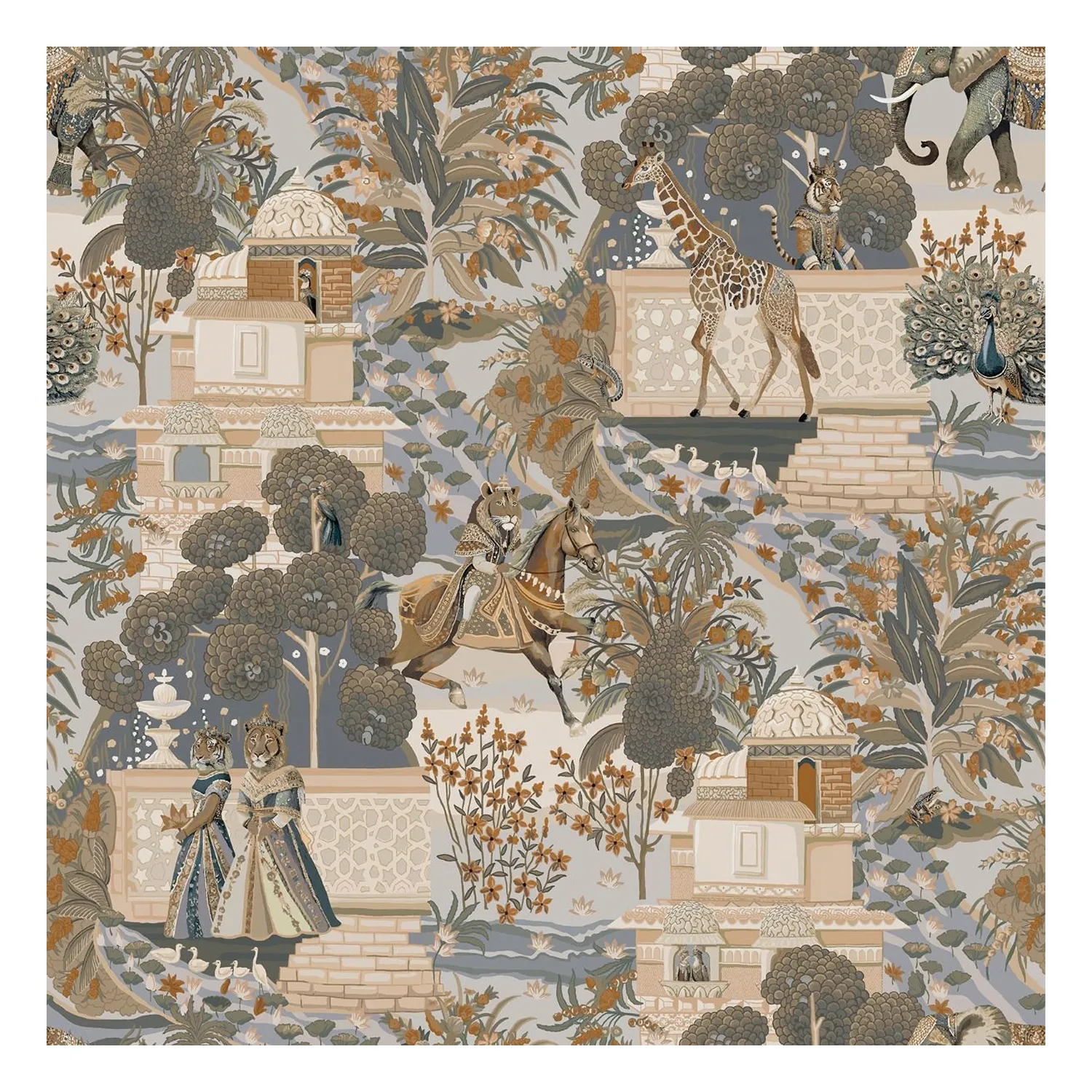 Holden Décor Eastern Horizons Animal Palace Wallpaper