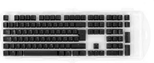 Ducky Black - 115 keycap-sett - Double-shot PBT - Nordic layout