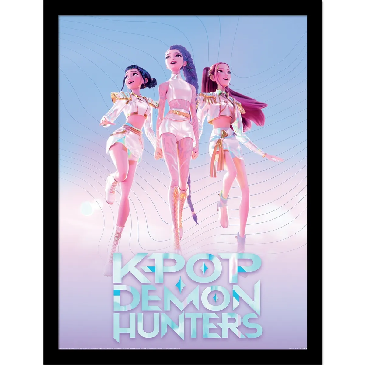 K-Pop Demon Hunters Trio Framed Poster