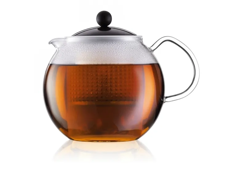 Bodum Assam, Enkel tekanne, 1500 ml, Sort, Gjennomsiktig, Glass, Plast