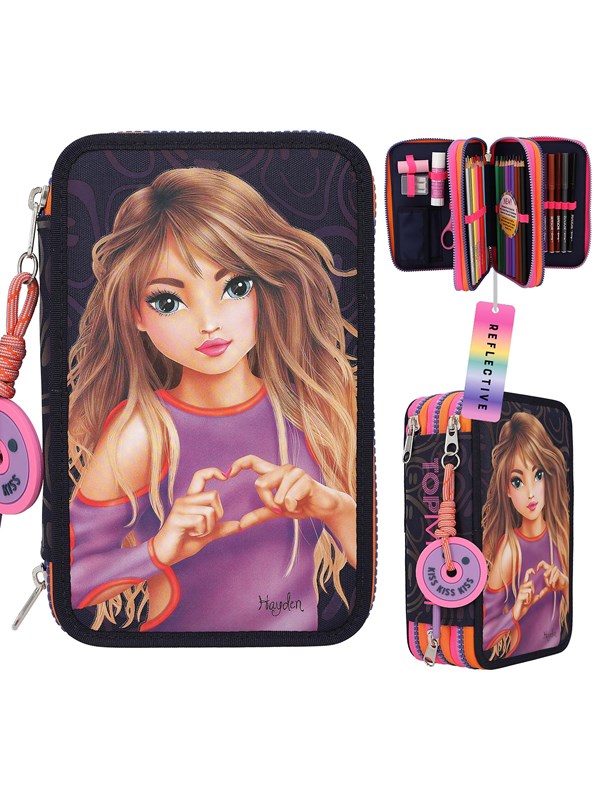 Topmodel Triple Pencil Case NIGHT LIGHT