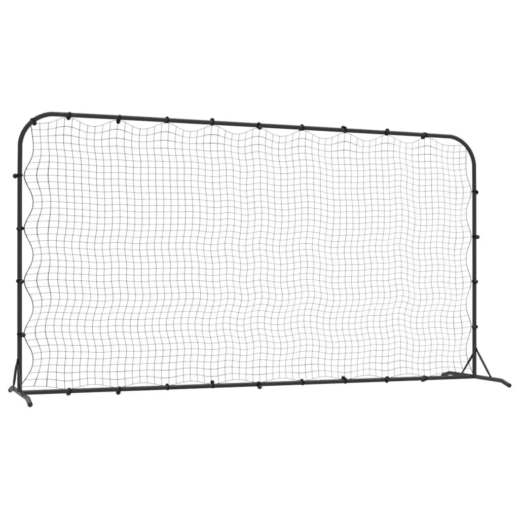 vidaXL Football stoppnett svart 366x90x183 cm HDPE