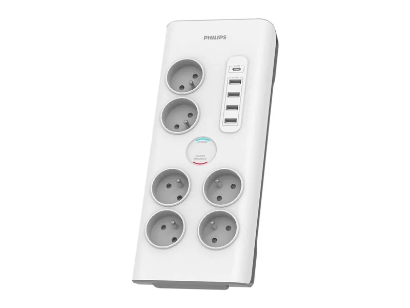 Philips SPN7060WA/60, 900 J, 6 AC-utganger, Hvit, 2 m, 720 g, 180 mm