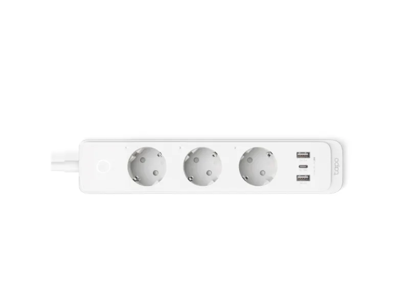 TP-Link Tapo P300, 3 AC-utganger, Type F (CEE 7/4), 1,5 m, Ledning & Trådløs, Hvit, Hvit