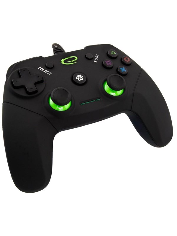 Esperanza Vanquisher - Black/Green - Wired Controller - PC