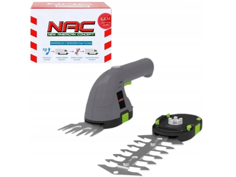 NAC hekk- og gressklipper TA36-E-B15-JN batteridrevet + batteri 1,5 Ah + lader