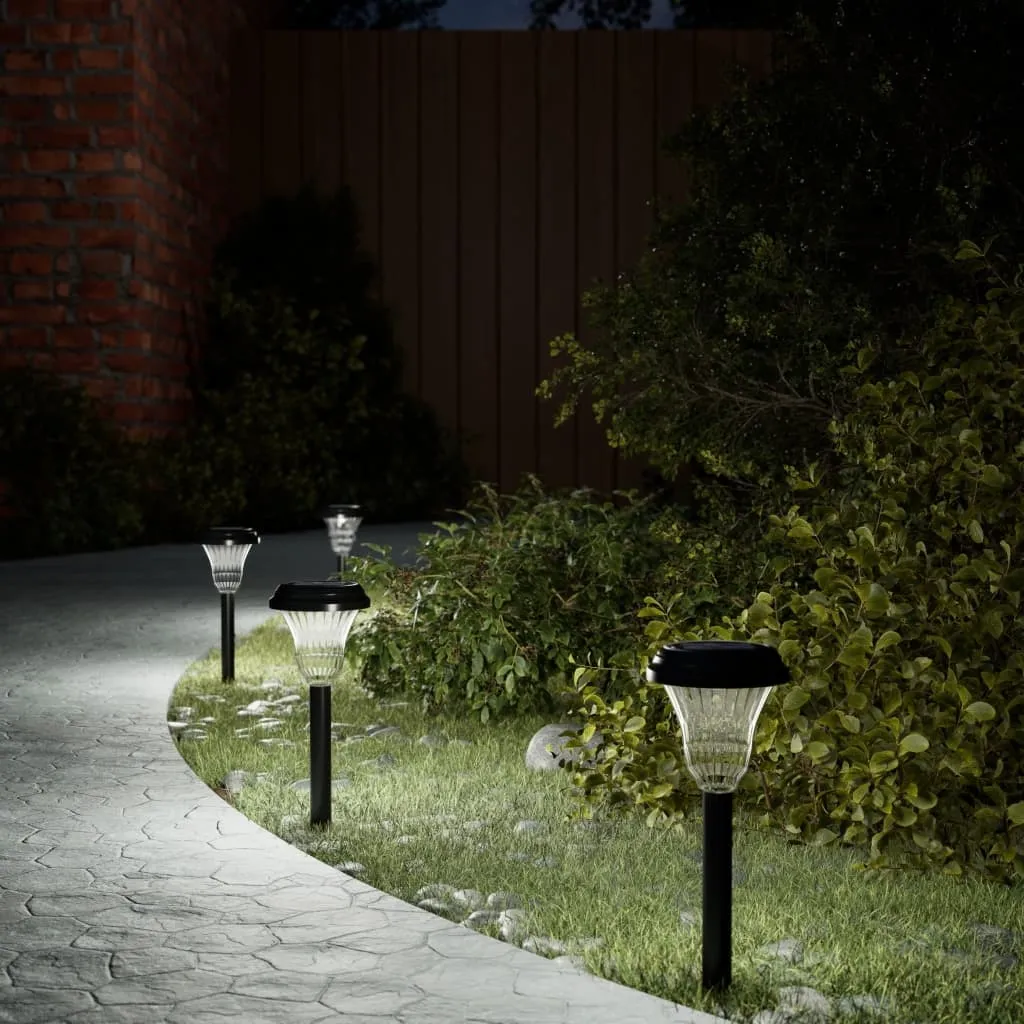 vidaXL Soldrevne lamper med jordplugg 12 stk hvit