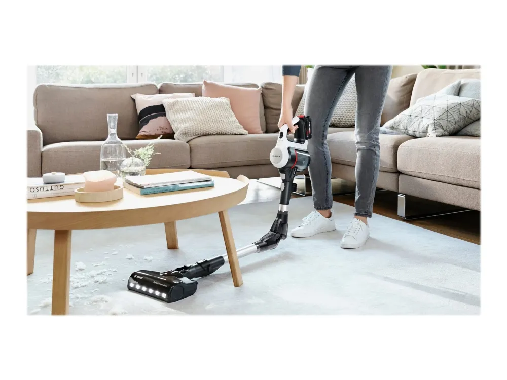 Bosch Unlimited 7 BCS711XXL - Støvsuger - pinne/håndholdt (2-i-1) - uten pose - uten kabel - hvit - 1 batteri, inkludert lader