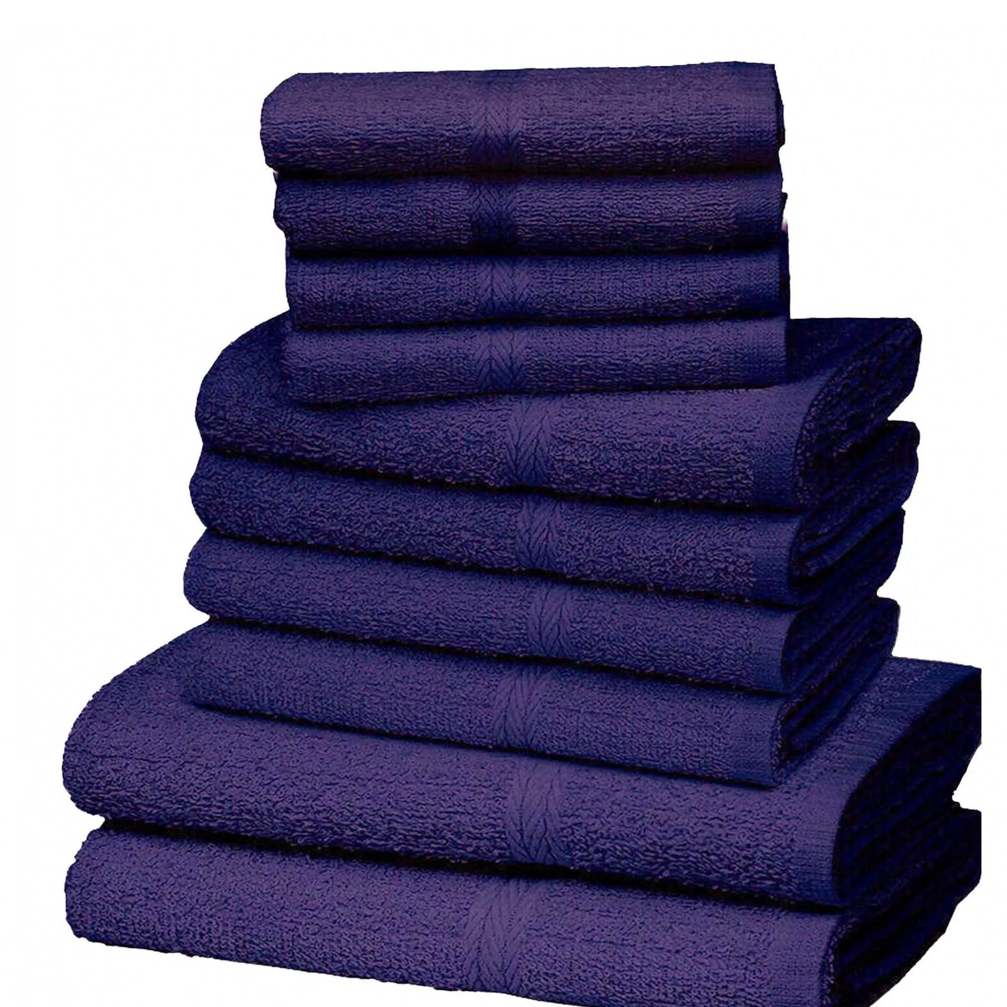 K Collection Egyptian Cotton Towel Set (Pack of 10)
