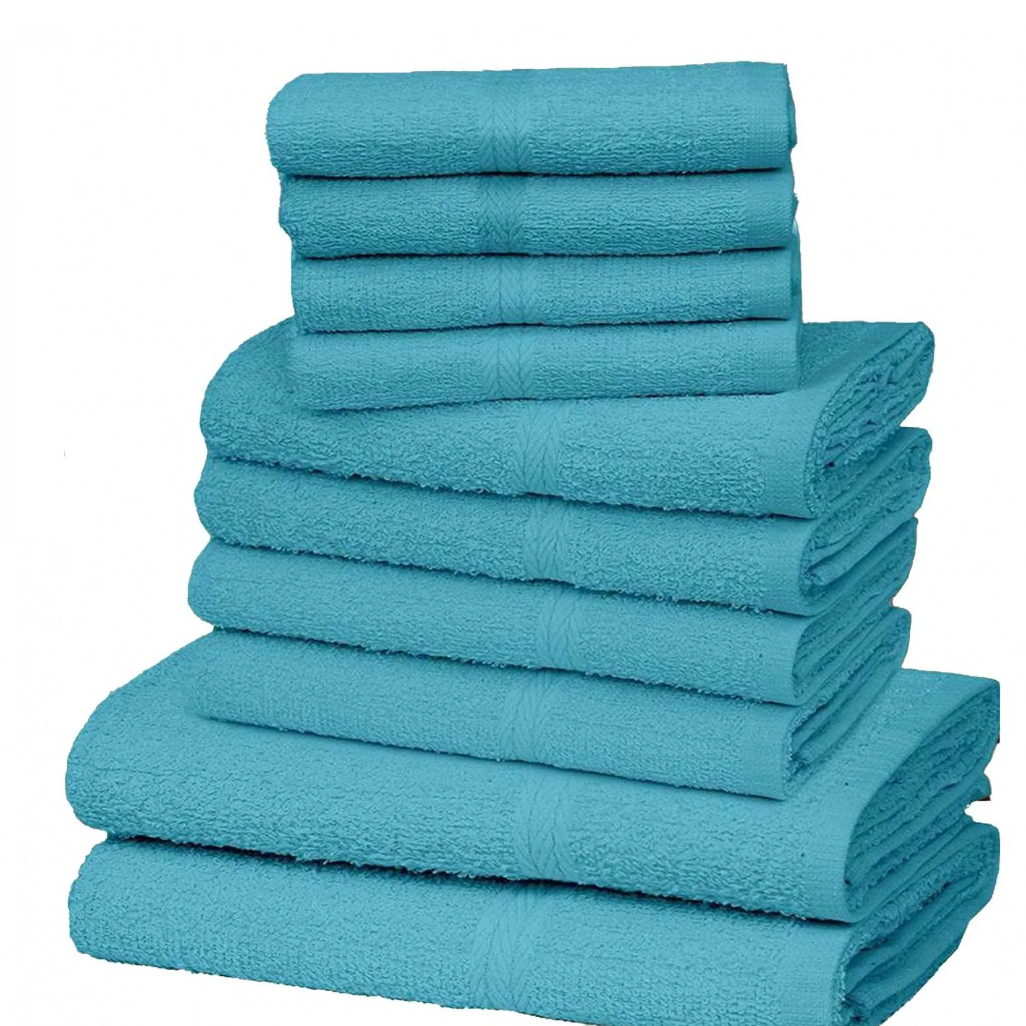 K Collection Egyptian Cotton Towel Set (Pack of 10)