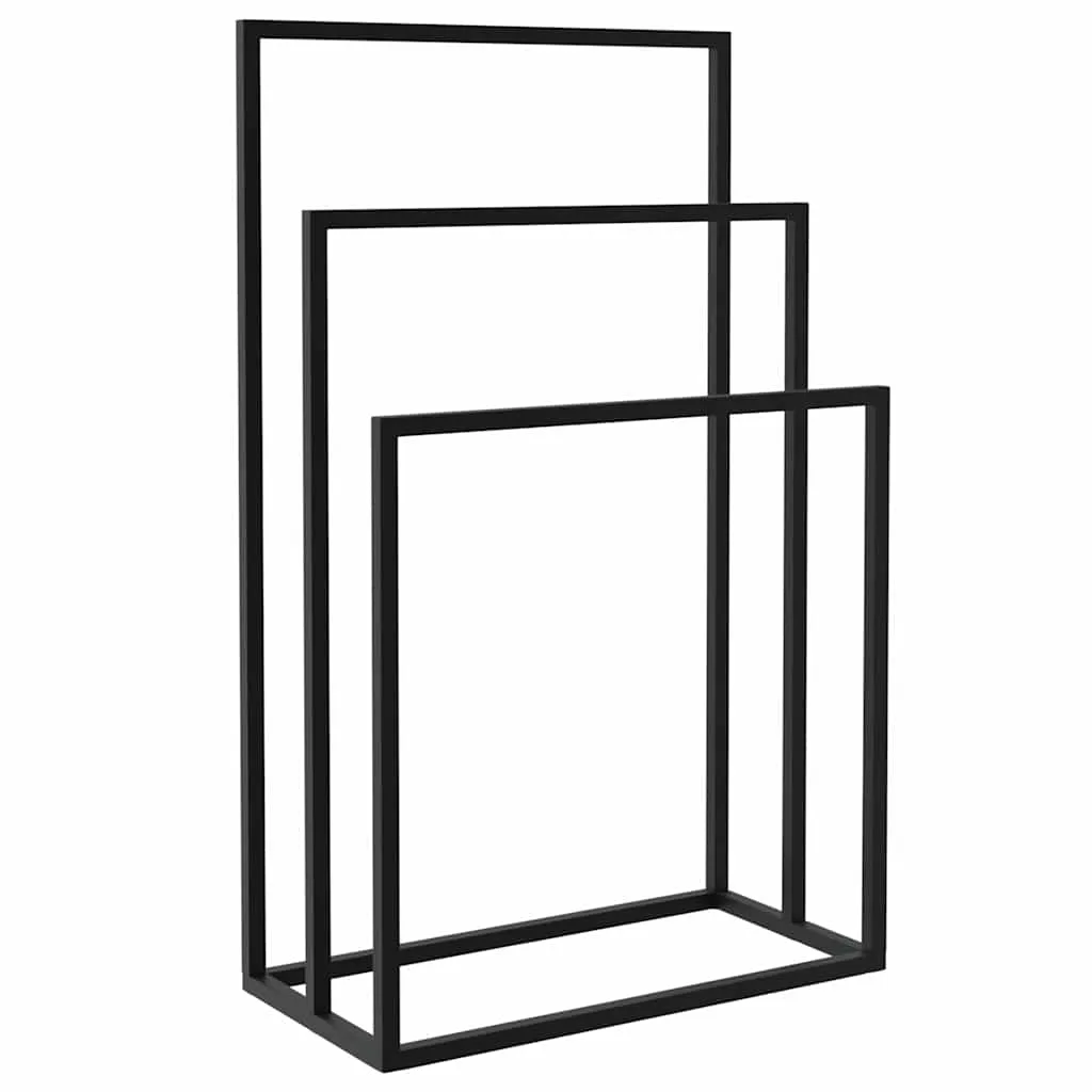 vidaXL Håndklestativ svart 48x24x79 cm jern
