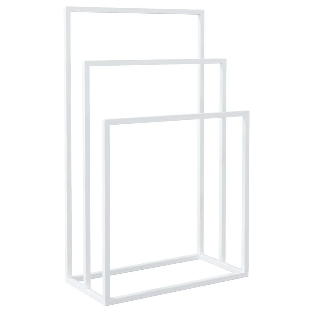 vidaXL Frittstående håndklestativ hvit 48x24x79 cm jern