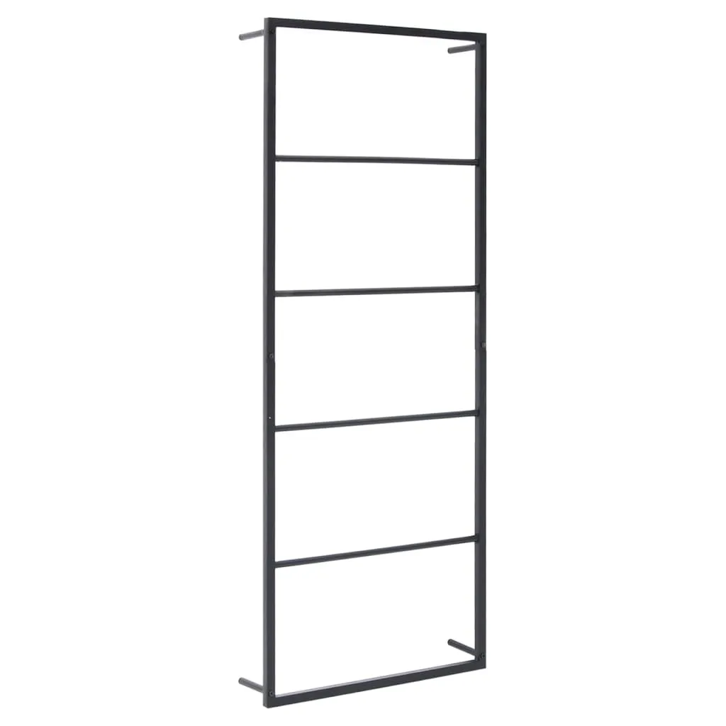 vidaXL Håndklestativ 45x10x115 cm stål svart