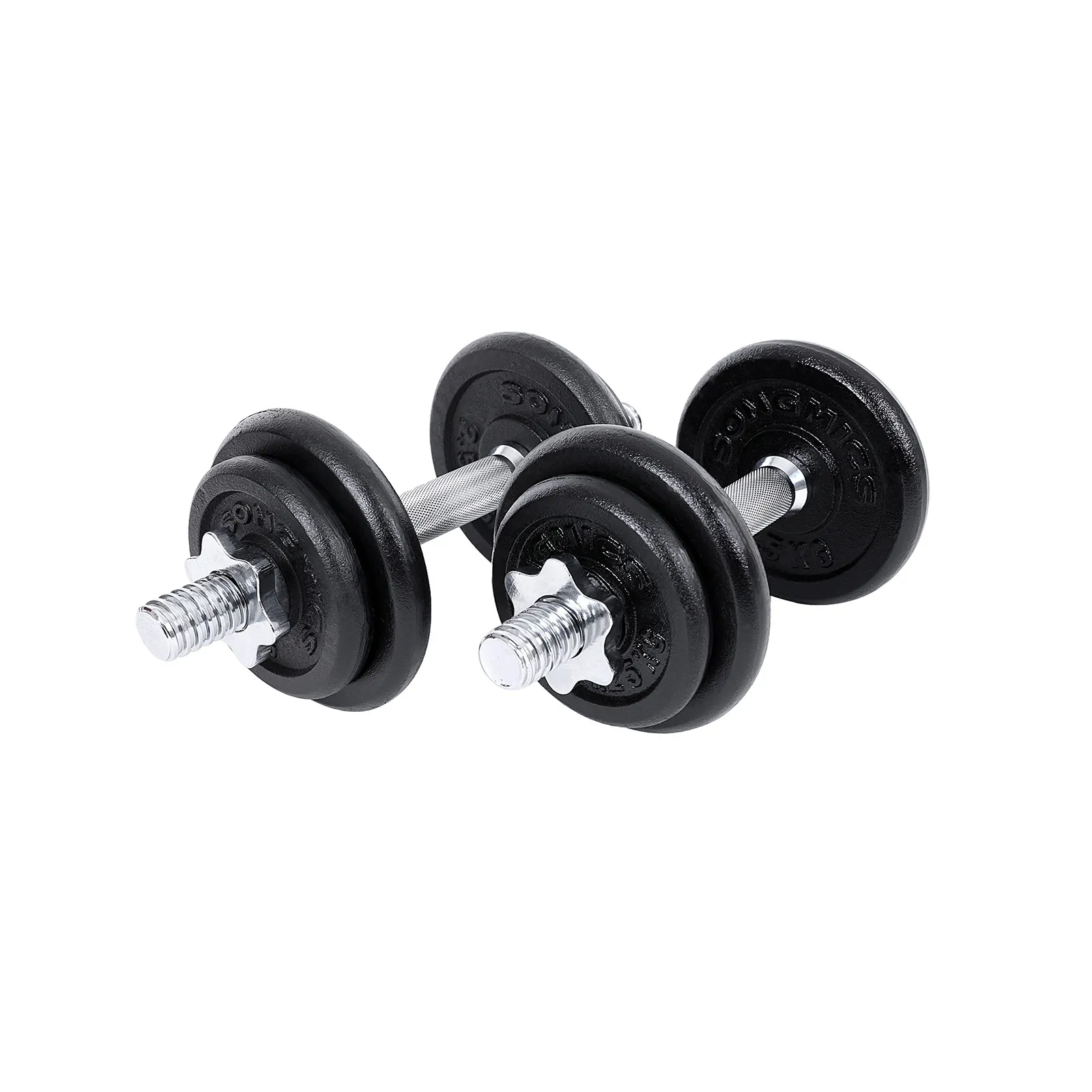 Dumbbellsett, Støpejern, 40 kg, Svart
