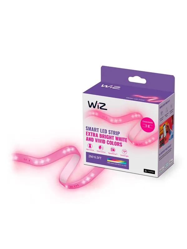 WiZ Smart LED Lightstrip startpakke, 2 m, dimbar, justerbar, hvit og RGB