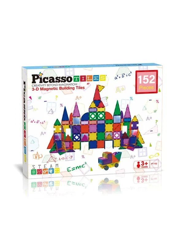 PicassoTiles 152-delt Magnetiske Fliser sett