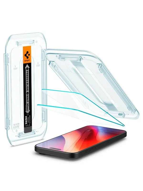 Spigen Glass tR EZ Fit 2 Pack - transparency - iPhone 17 Pro Max/16 Pro Max