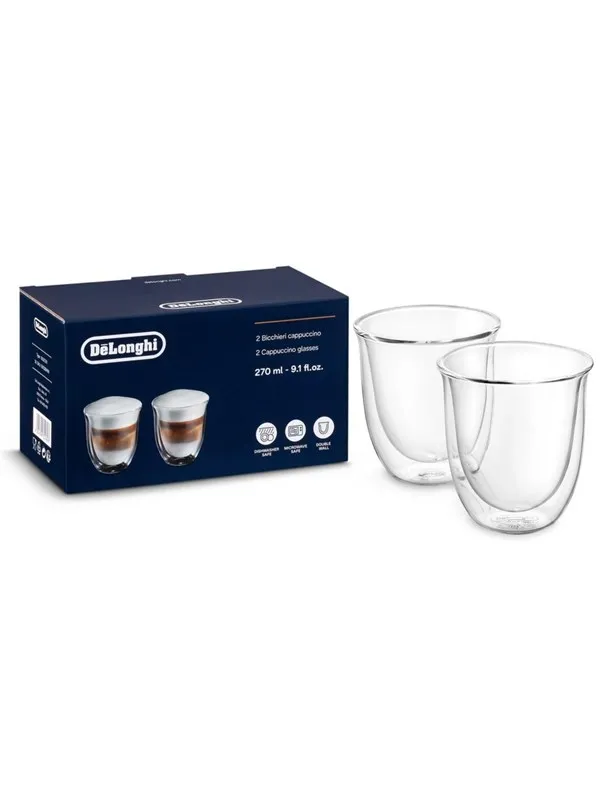 DeLonghi Cappuccino Glasses 2 x 270 ml