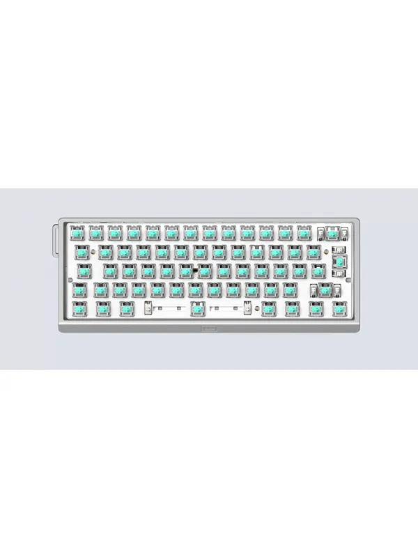 Wooting 60HE v2 - ISO - Non-Split - Aluminum - Gamingtastatur - Uten numpad - ISO - Sølv