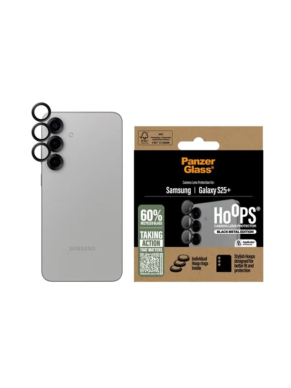 PanzerGlass Hoops™ Black Lens Protector Samsung Galaxy S25+