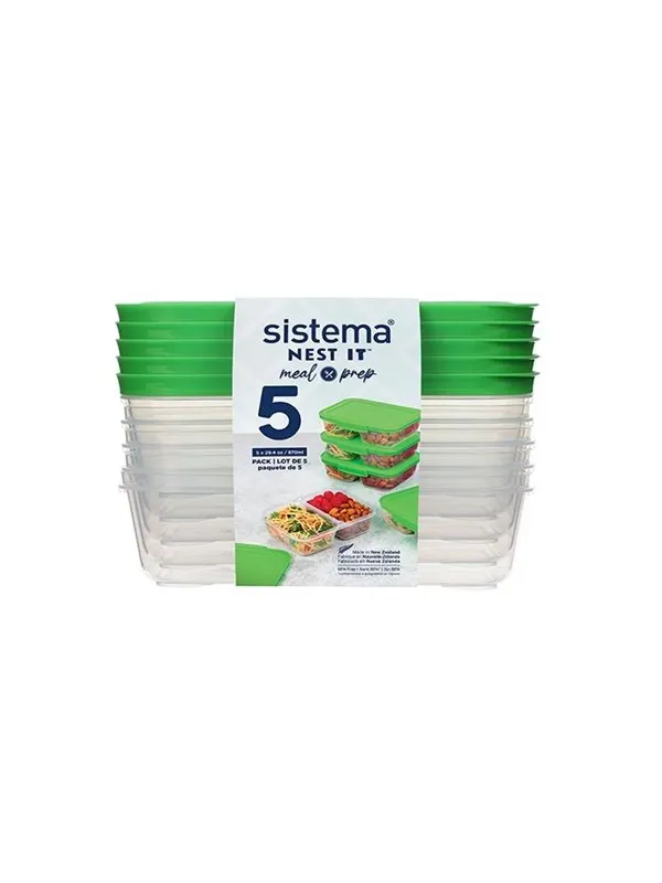 Sistema Meal Prep 5 Pack - 870 ml
