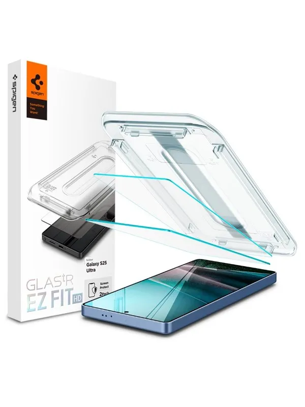 Spigen Glass tR EZ Fit HD 2 Pack - transparency - Samsung Galaxy S25 Ultra